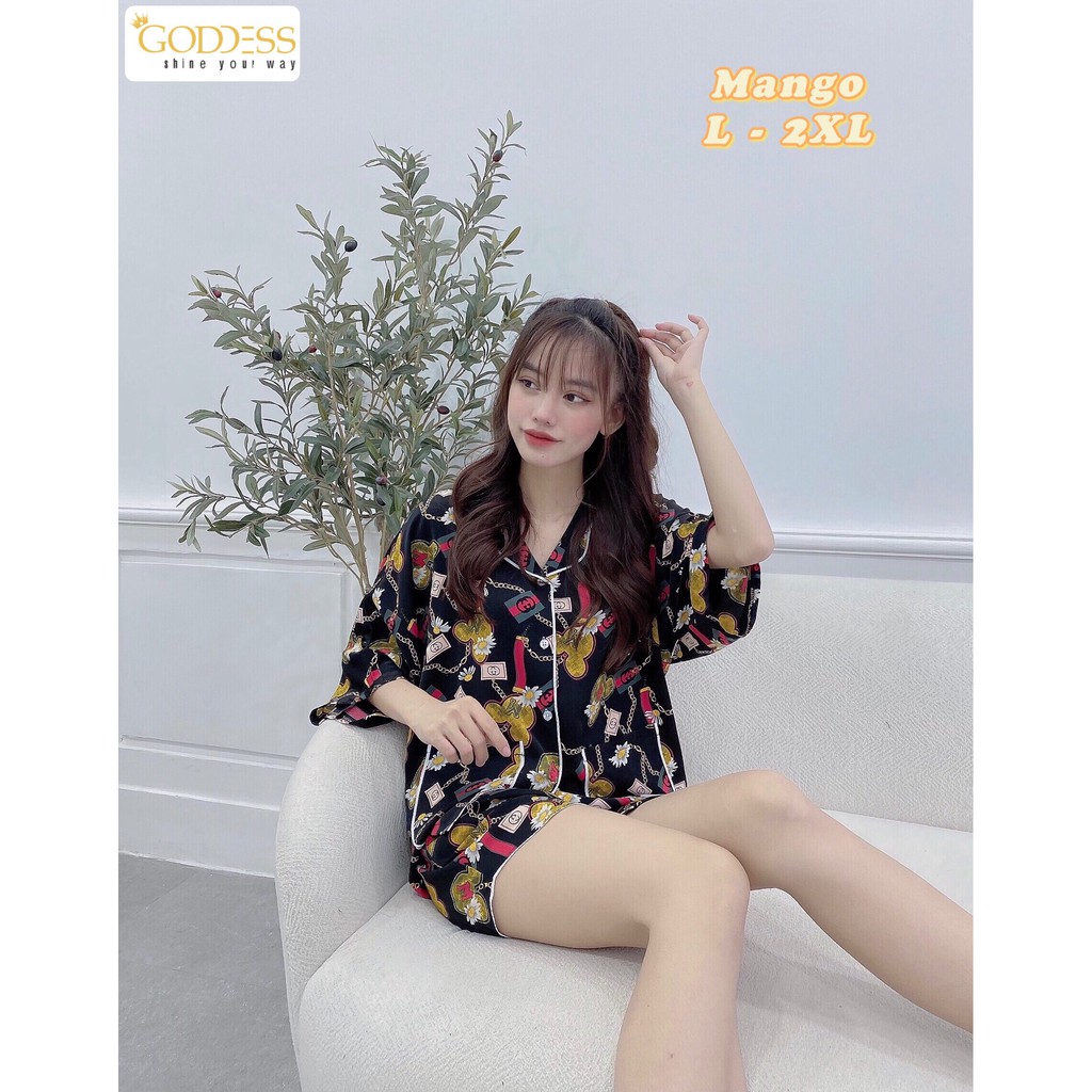 [Mã GODD2407 giảm 5% đơn 199K] Bộ Pijama Lụa Mango tay dơi 💖 Đồ ngủ đùi Bigsize 40 - 80kg cao cấp Mango mát lịm | BigBuy360 - bigbuy360.vn