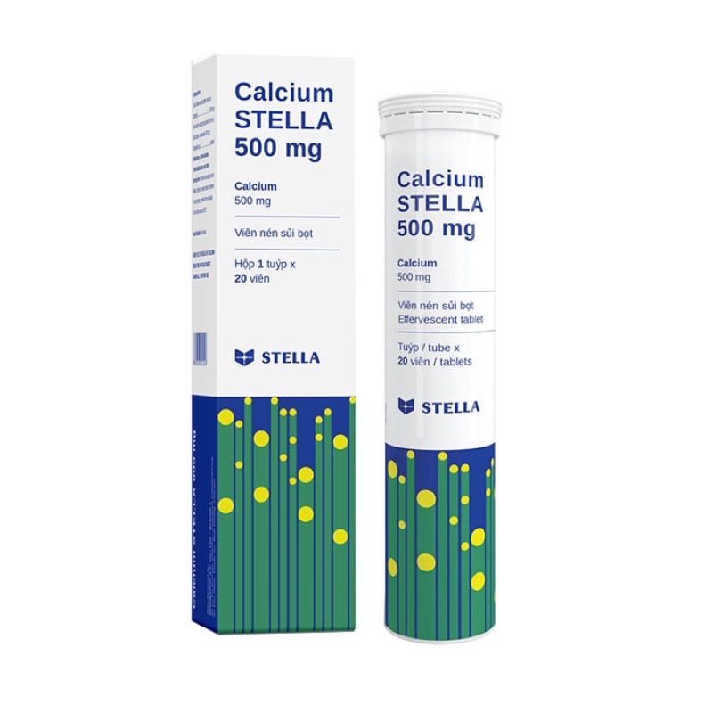 CALCIUM STELLA 500mg Viên Sủi Hỗ Trợ Bổ Sung Canxi Cho Người Thiếu Hụt Canxi, Mẹ Đang Cho Con Bú