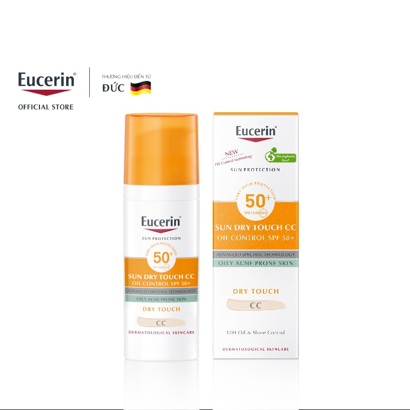 Kem chống nắng kiềm dầu, có màu Eucerin Sun Dry Touch CC Oil Control SPF50+ 50ml #4