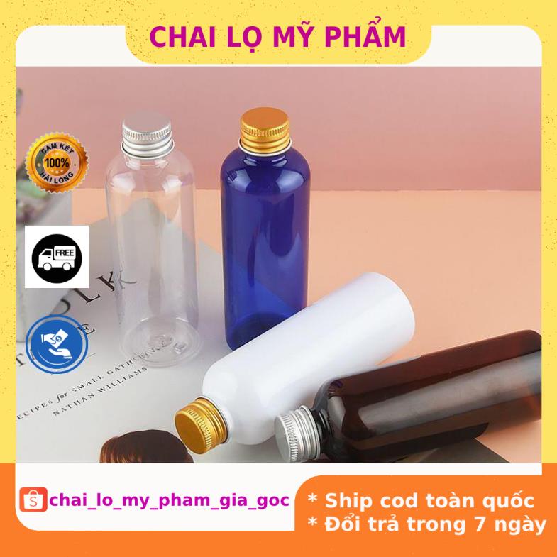 Chai Chiết Mĩ Phẩm ❤ GIÁ TỐT NHẤT ❤ Chai nhựa pet nắp vặn nhôm 20ml,30ml,50ml,100ml chiết mỹ phẩm , phụ kiện du lịch