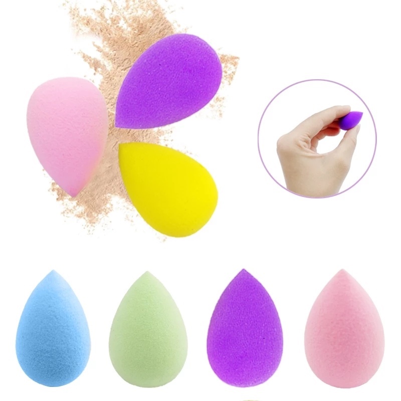 Set 4 / 12 Mút Tán Kem Nền Mini Nhiều Màu Sắc Tiện Dụng