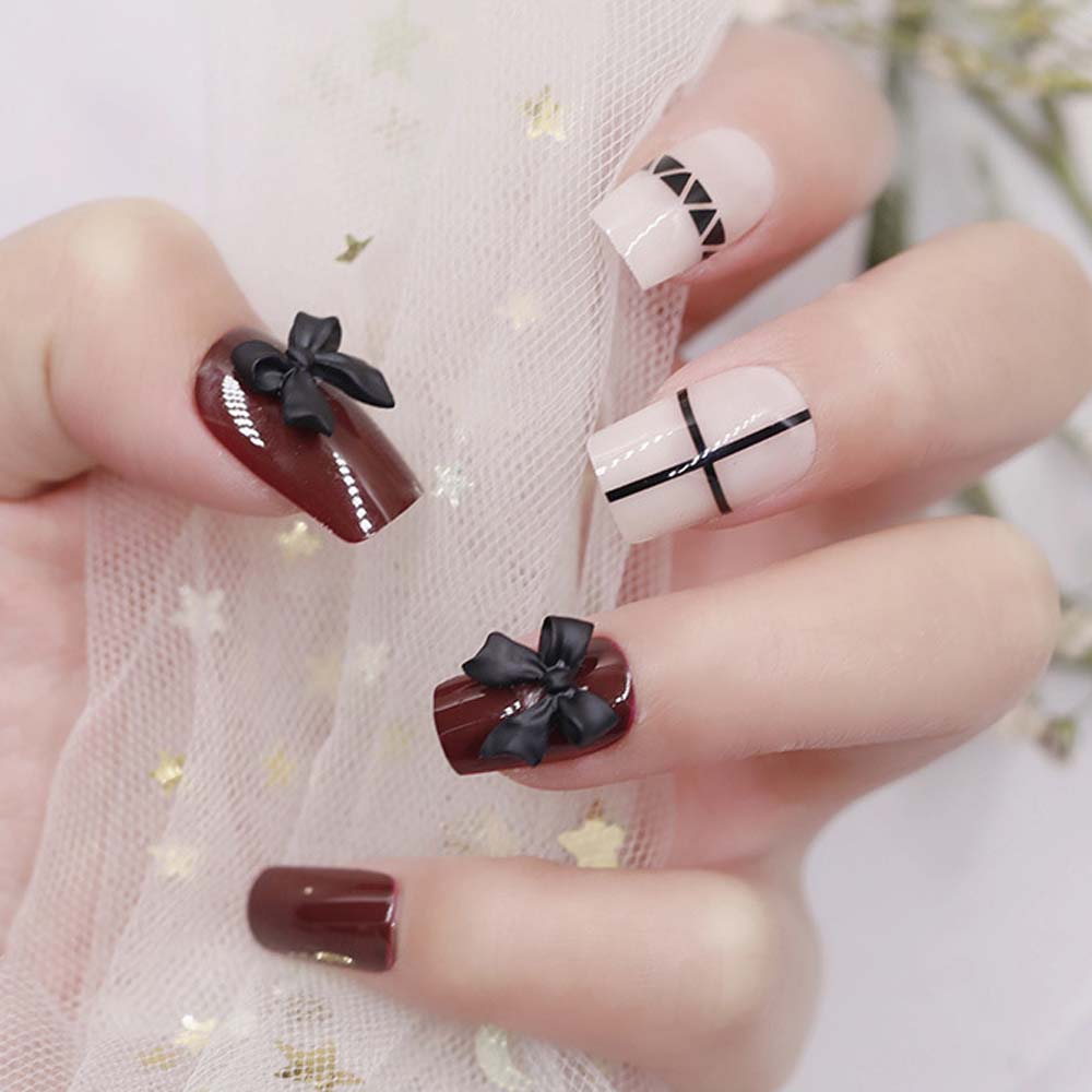 Set 10 Nơ Nhựa 3D Trang Trí Móng Tay Màu Kẹo Xinh Xắn Cho Nữ