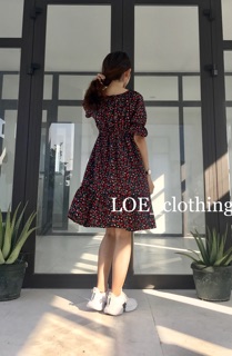 Đầm trễ vai cherry