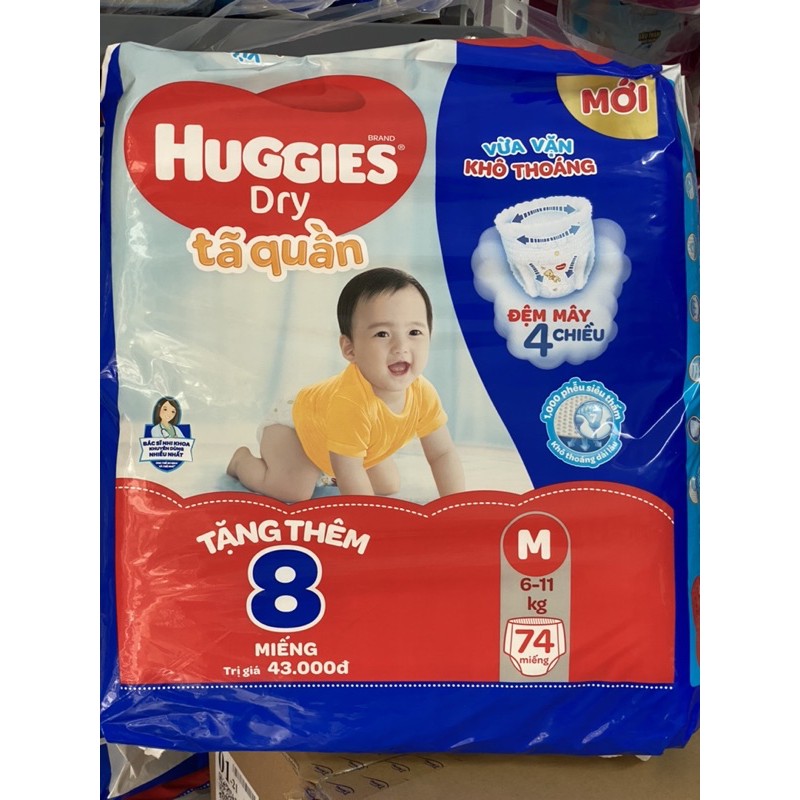 Tã Quần Huggies Full Size M74, L68, XL62, XXL56, M54, L48, XL42, XXL38