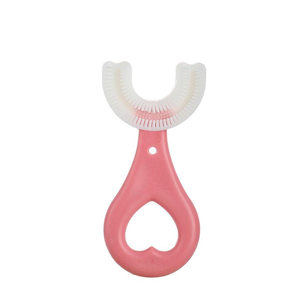 Bàn Chải Đánh Răng Bằng Silicone Hình Chữ U Đơn Giản Cho Bé 2-12 Tuổi
