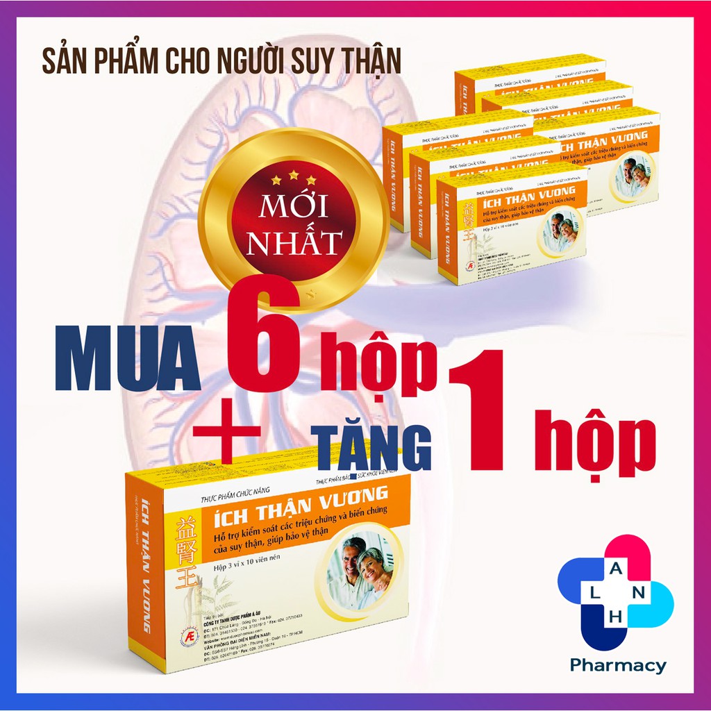 ÍCH THẬN VƯƠNG - Hỗ trợ kiểm soát các triệu chứng và biến chứng của suy thận, giúp bảo vệ thận.