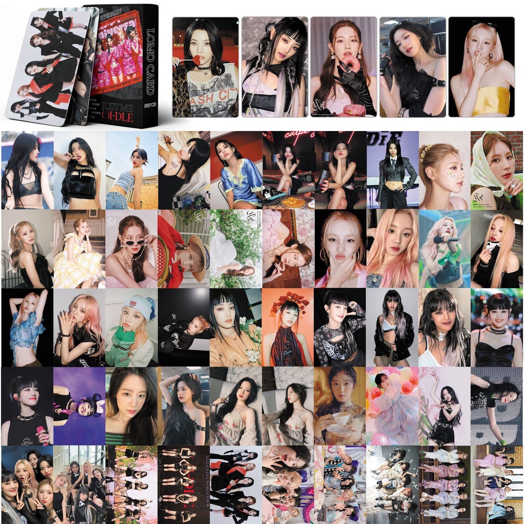 Hộp 55 ảnh thẻ GIDLE《just me I-DLE》 Photocard I-DLE I NEVER DIE Lomo Card