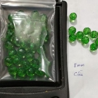 Gói 10-25-50gam hạt nhựa hình cầu xanh lá 8mm