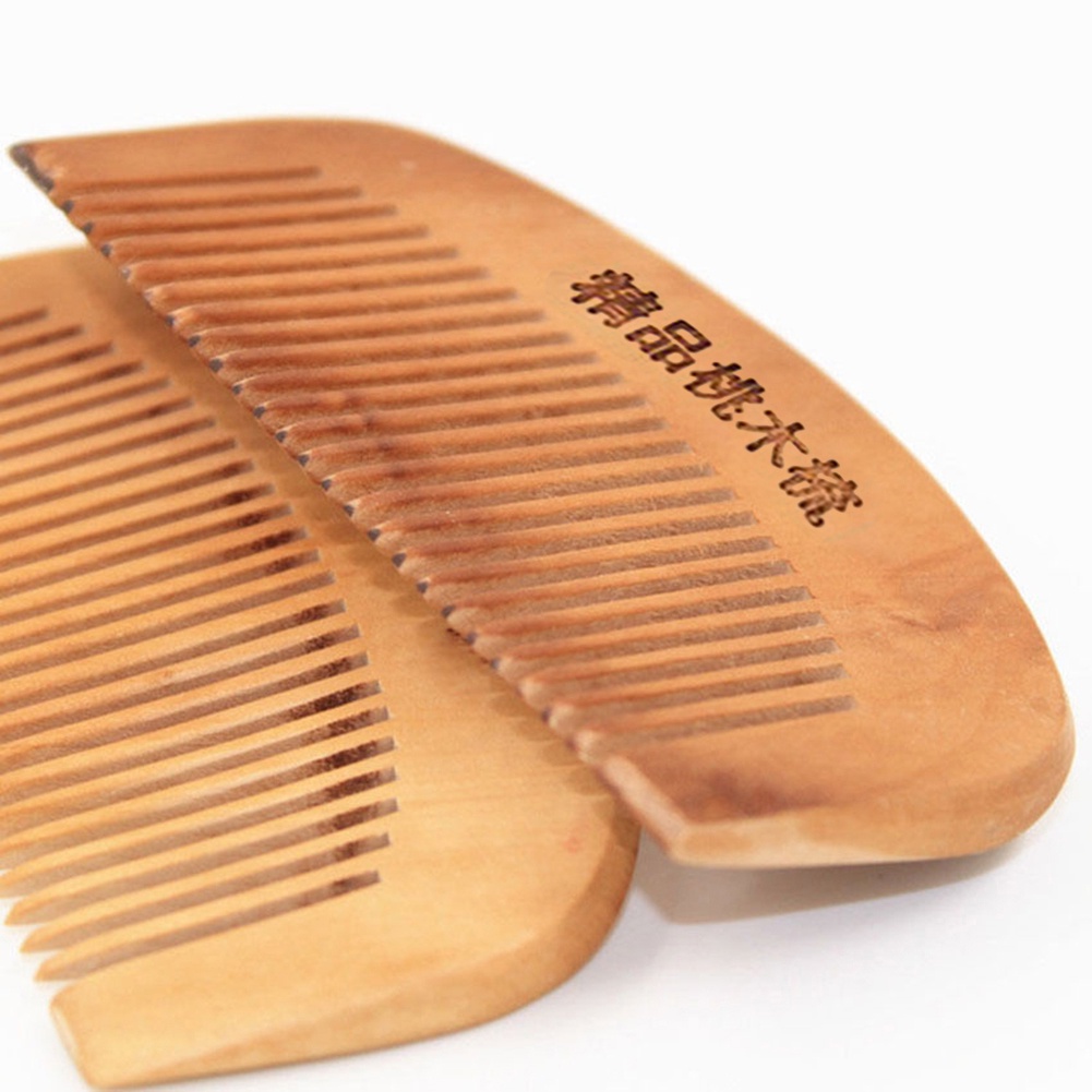 [Hàng mới về] Lược chải tóc bằng gỗ đào tự nhiên chống tĩnh điện chăm sóc sức khỏe