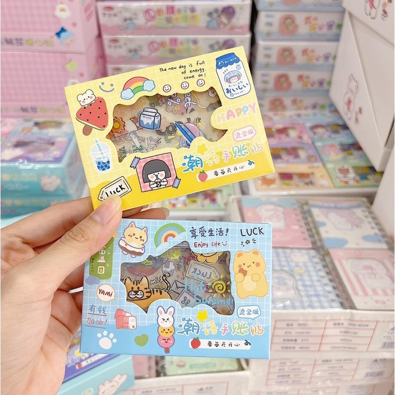 Hộp sticker 4 tấm cute