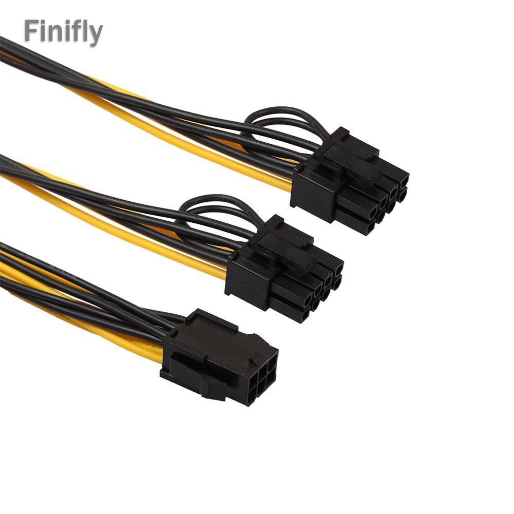 2 Dây Cáp Chuyển Đổi 6pin Female Sang Dual 8pin (6 + 2pin) Male Dài 20cm | BigBuy360 - bigbuy360.vn