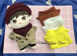 Áo cao cổ cho búp bê doll 20cm