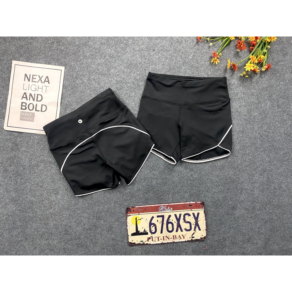(FREE SHIP) QUẦN ĐÙI 1 LỚP NỮ VIỀN SỌC TRẮNG ,CHẤT THUN LẠNH 4C CO GIÃN