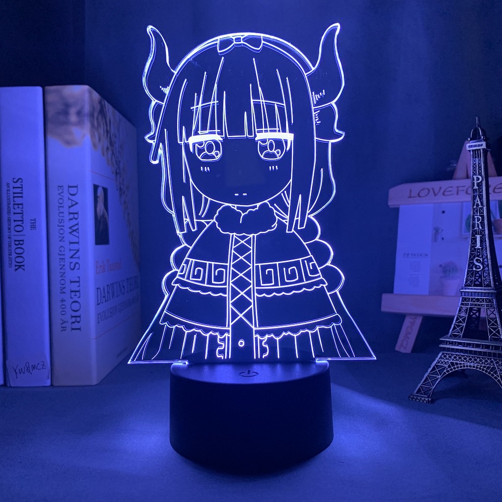 Đèn Led 3d Hình Anime Kanna Kamui | Kobayashi-san Chi no Maid Dragon Trang Trí Phòng