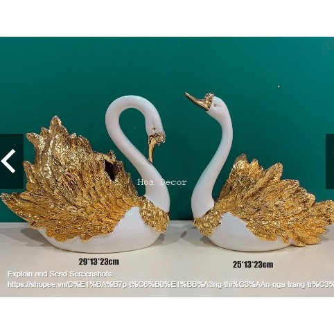 Cặp tượng thiên nga trang trí T58
