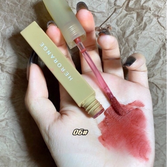 Son kem vỏ vuông HERORANGE mịn lì mềm môi căng mọng Winter Style Velvet Matte Lip Glaze Nude Colordiary HERO13 HERO26