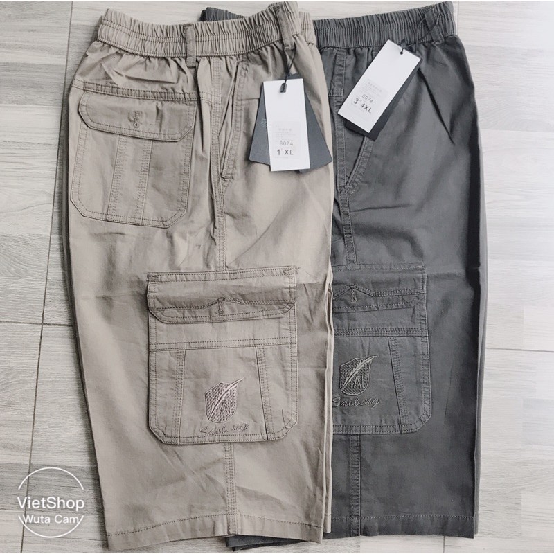 Quần thô kaki túi hộp nam trung niên có size đại 100kg
