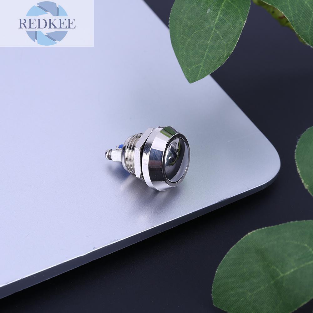 Công tắc nút nhấn kim loại thép không gỉ 12mm dành cho tàu thuyền