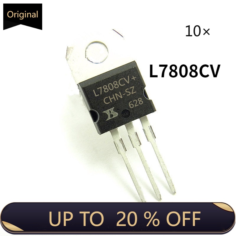10 CÁI L7808CV TO220 L7808 TO-220 7808 LM7808 MC7808 IC mới và nguyên bản