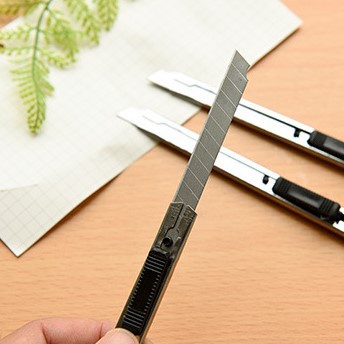 Dao rọc giấy, dao cắt giấy văn phòng mini cầm tay bằng thép không gỉ