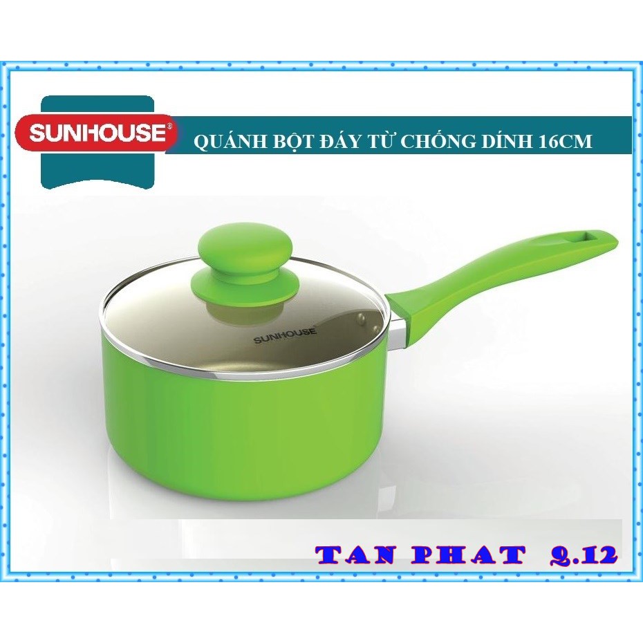 Quánh bột chống dính đáy từ 16 cm Sunhouse SMP15116 CÓ HÌNH THẬT