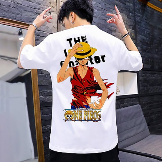 Áo OnePiece Luffy Mũ Rơm ATT-06, Áo thun Anime Manga One Piece Monkey D. Luffy Unisex Nam Nữ