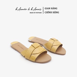 Dép nữ thời trang đẹp kiểu dáng sandal đi biển quai dan chéo đế bệt cao cấp chính hãng bAimée & bAmor – MS1638