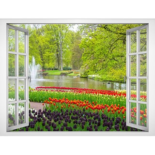 Tranh dán tường cửa sổ 3D cảnh đẹp thiên nhiên VTC VT0190