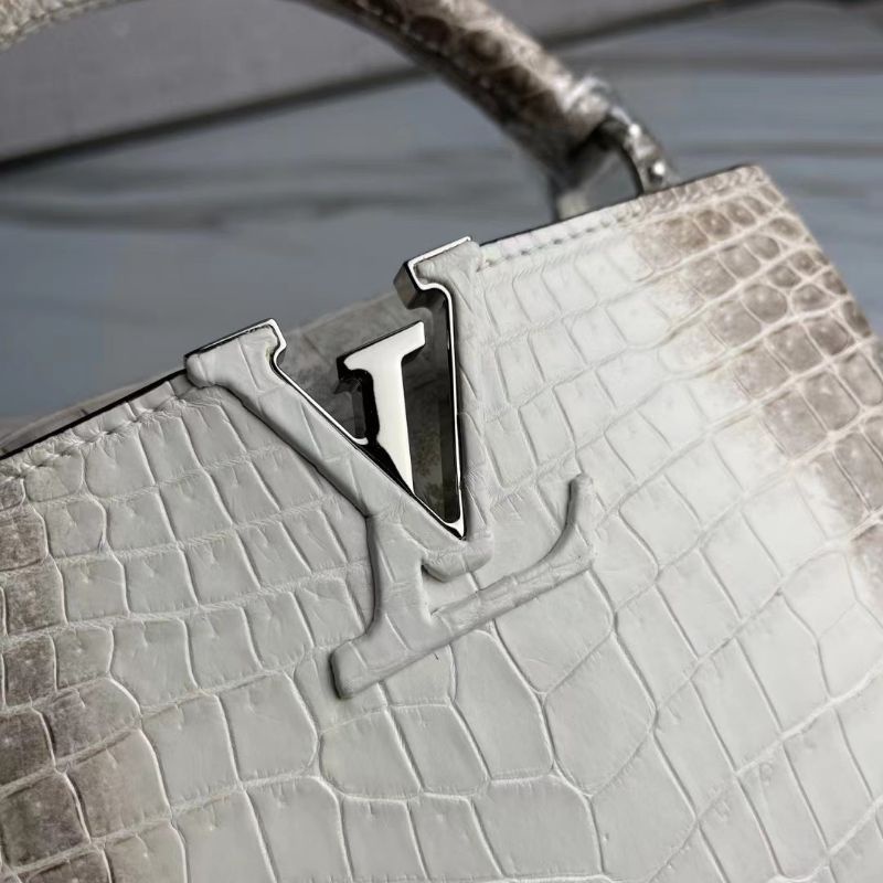 Túi xách LV Capucines Da Cá Sấu Himalaya