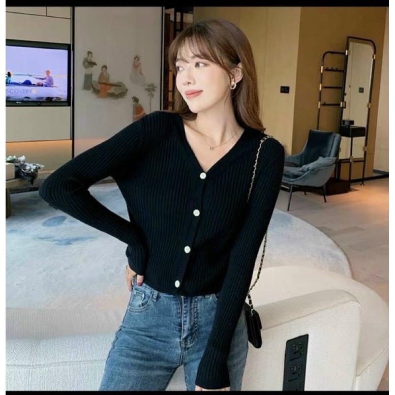 Áo khoác cadigan len mỏng phong cách Hàn Quốc | WebRaoVat - webraovat.net.vn