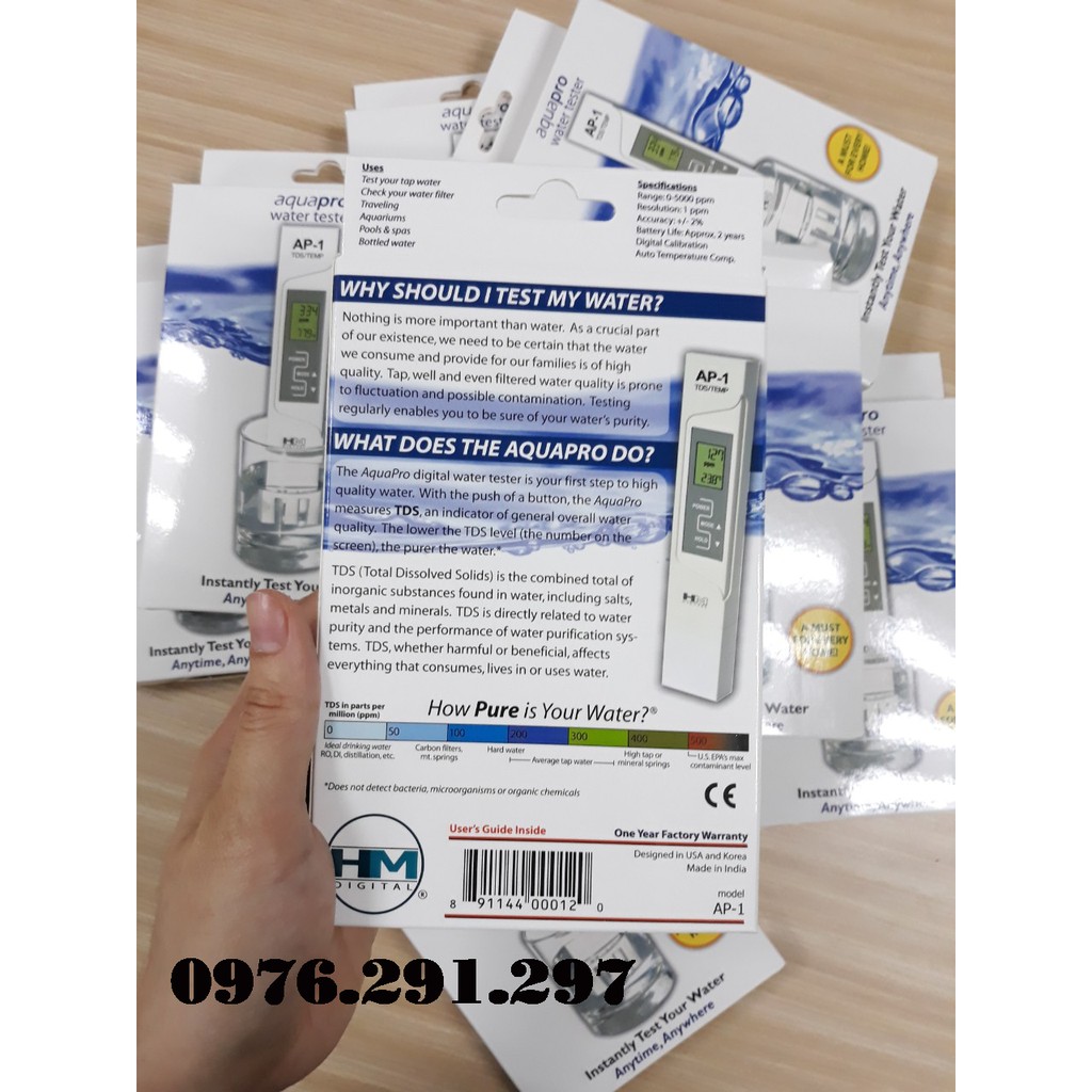 Bút đo nồng độ ppm  - Bút đo độ ppm AP1 HMDigital - Mỹ