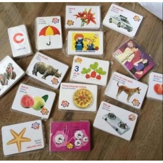 Combo 5 bộ 416 thẻ học anh ngữ cho bé