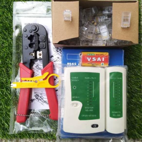 Bộ Dụng Cụ Kiểm Tra Mạng Lan + Máy Kiểm Tra RJpcs | BigBuy360 - bigbuy360.vn