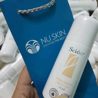 Lăn khử mùi Scion Pure White Roll On Nuskin 75ml ( túi xanh)
