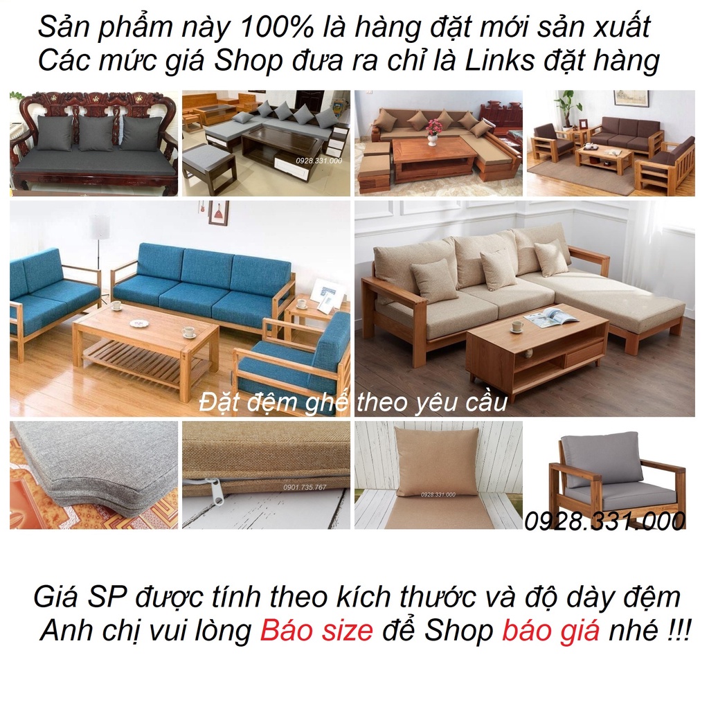 Làm Đệm ghế Sofa, Đệm ghế gỗ theo kích thước yêu cầu