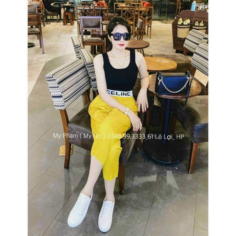 Áo len ba lỗ in chữ sexxy, Áo kiểu hai dây co giãn dáng ôm AL5201 - NhiNhi Shop