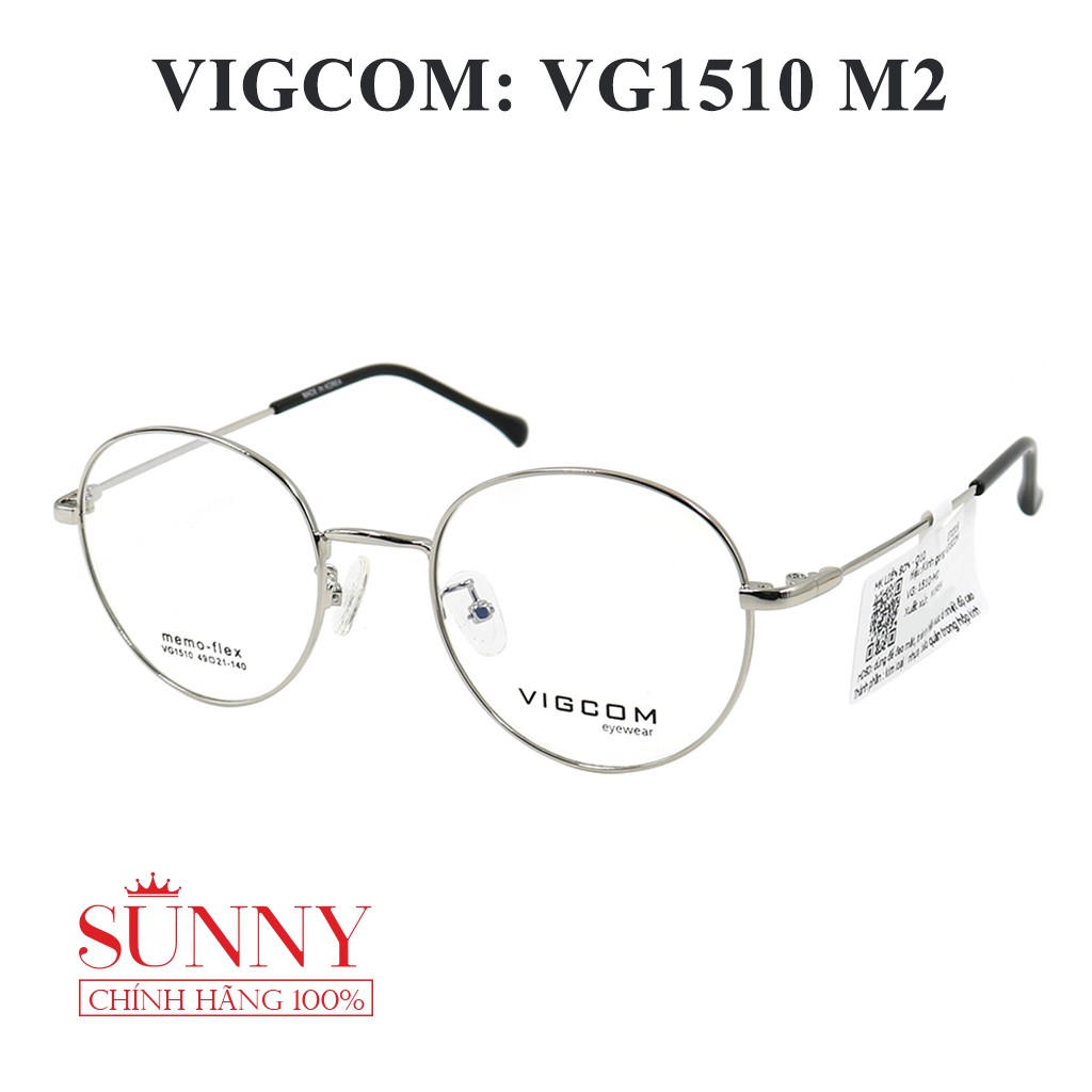 VG1510 - gọng kính nam nữ thời trang Vigcom chính hãng, thiết kế dễ đeo bảo vệ mắt