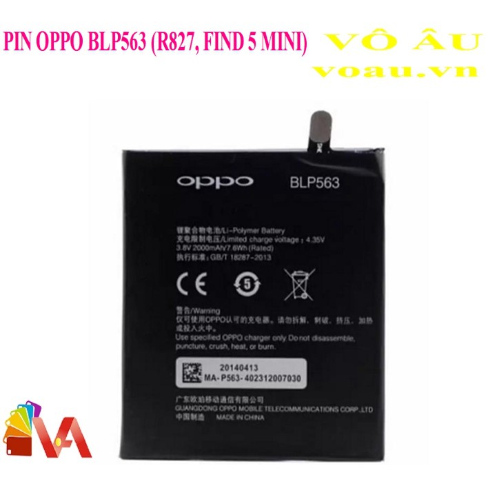 Pin Oppo Find 5 Mini / R827 Chính Hãng( BLP563) có bảo hành