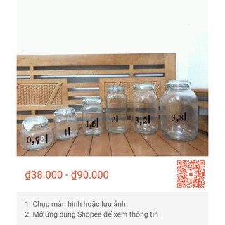 combo 6 hũ nắp cài 2 lít