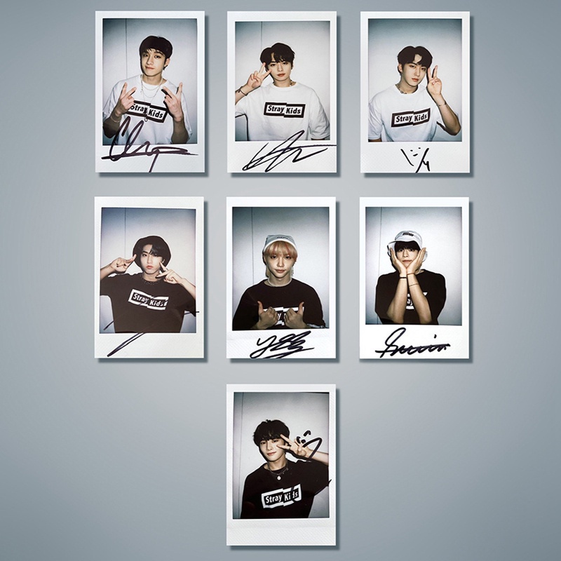 Set 7 tấm thẻ ảnh lomo card nhóm nhạc Kpop STRAY KIDS
