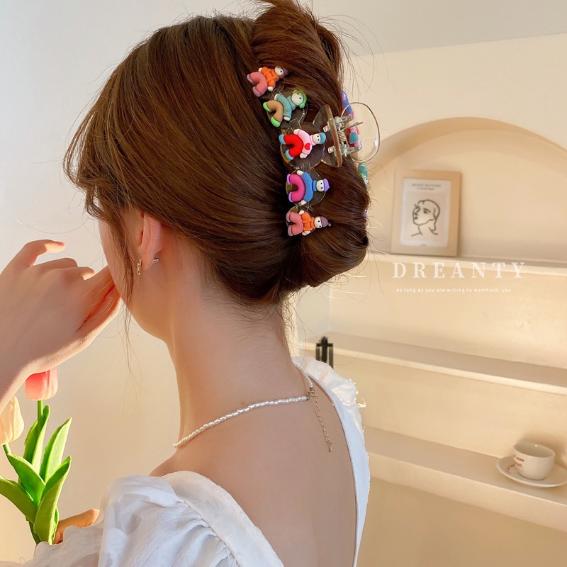 Kẹp Tóc Hình Cá Mập Hoạt Hình Nhiều Màu Sắc Sáng Tạo Dễ Phối Đồ