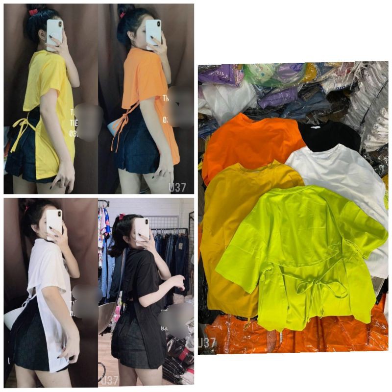ÁO THUN HỞ LƯNG CỘT DÂY