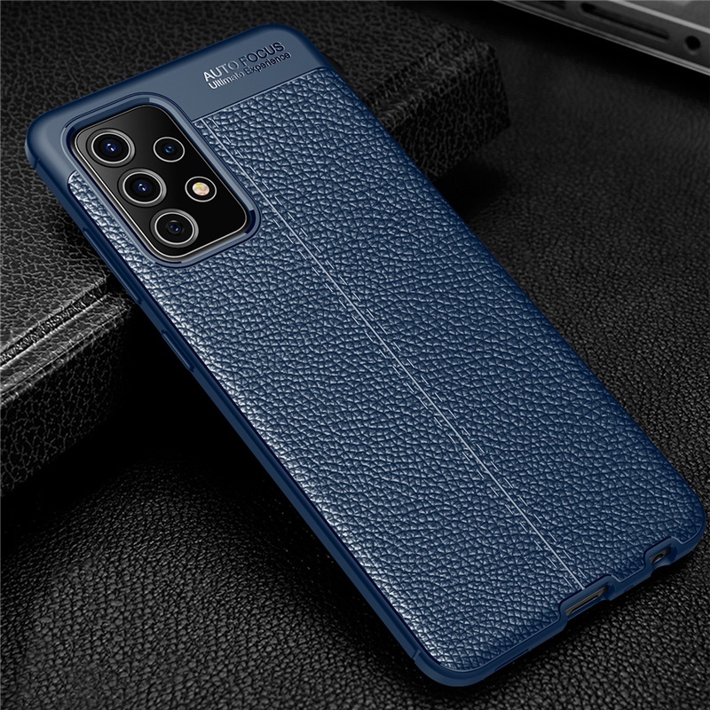 Ốp Điện Thoại Da PU Viền TPU Dẻo Kiểu Doanh Nhân Sang Trọng Cho Samsung Galaxy A12 A22 A32 A42 A52 A52s A72 A82 4G 5G