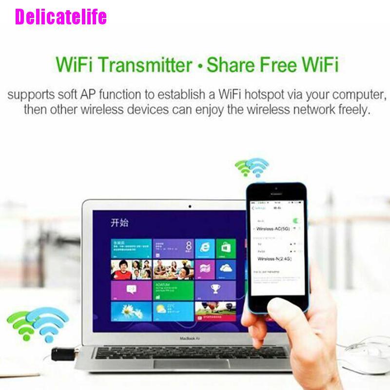 Usb Wifi 150mbps Lan 802.11 Băng Tần Kép 2.4g / 5g Chất Lượng Cao