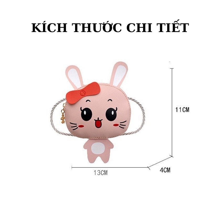 Túi đeo chéo mini, túi đựng lì xì tết cho bé gái hình động vật xinh xắn dễ thương chất liệu da PU bền đẹp Xu Xu Kids