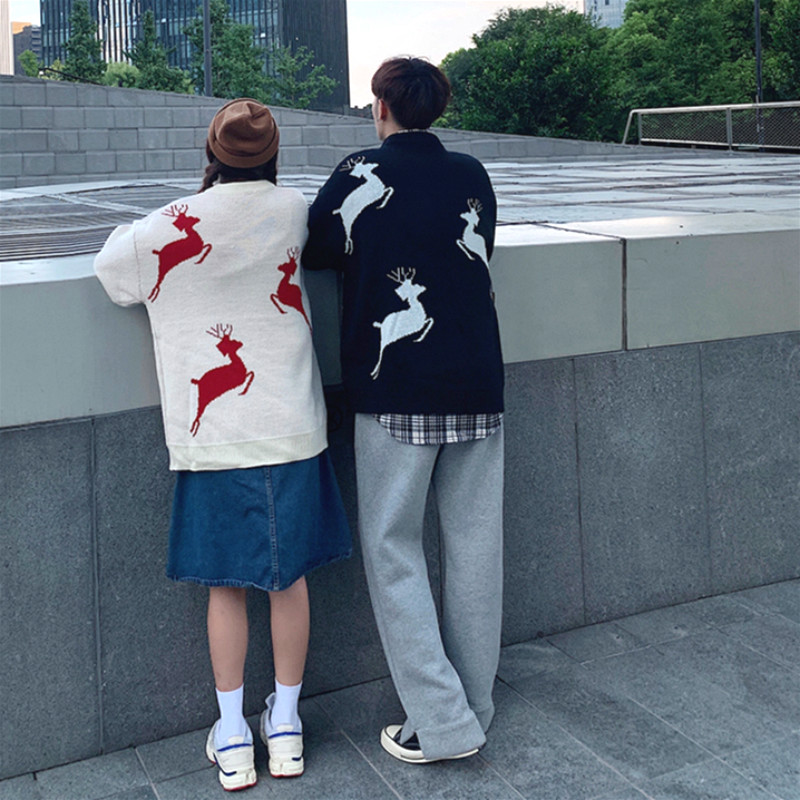 Áo Len Tay Dài Họa Tiết Giáng Sinh Thời Trang Cho Nam