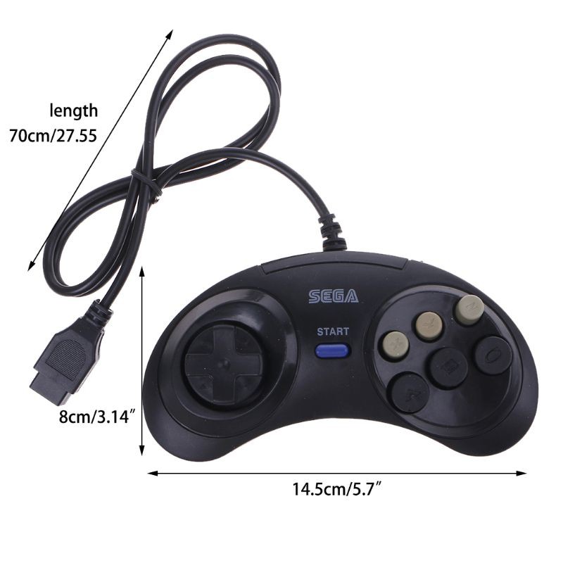 Tay cầm điều khiển chơi game 6 nút cho Mega Drive megadrive SEGA MD Genesis