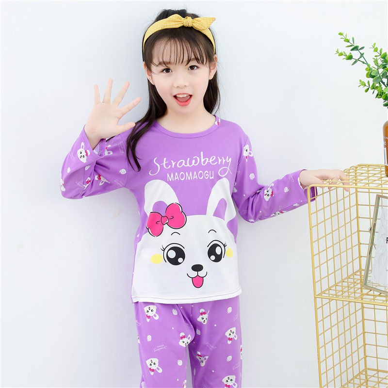 Đồ ngủ cho bé gái mùa xuânĐồ ngủ bé gái, áo dài tay, trẻ em xuân thu, bộ lớn, em, trai, mặc nhà, mới mùa đông