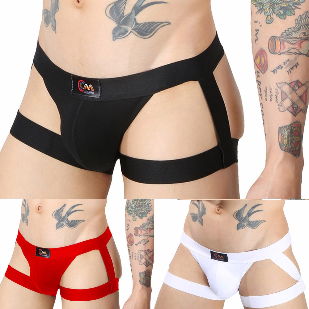 BLURVER~Briefs Jockstrap Mens G-string Pouch Strappy Underpants Underwear Fashion
