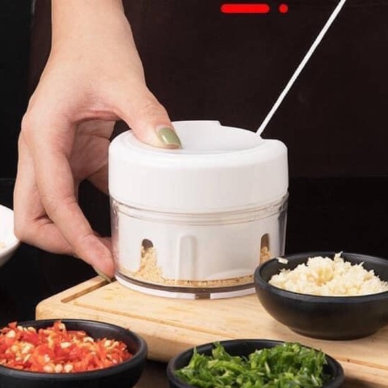 Cối Xay Mini Loại Dây Rút - Cối Xay Tỏi Mini - Xay Tỏi Ớt Thịt Đá Gừng Rau Mini Food Chopper